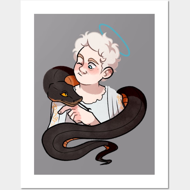 Good omens Aziraphale Crowley Wall Art by gaypompeii